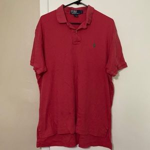 Polo Ralph Lauren Salmon/Green Polo Shirt Size L